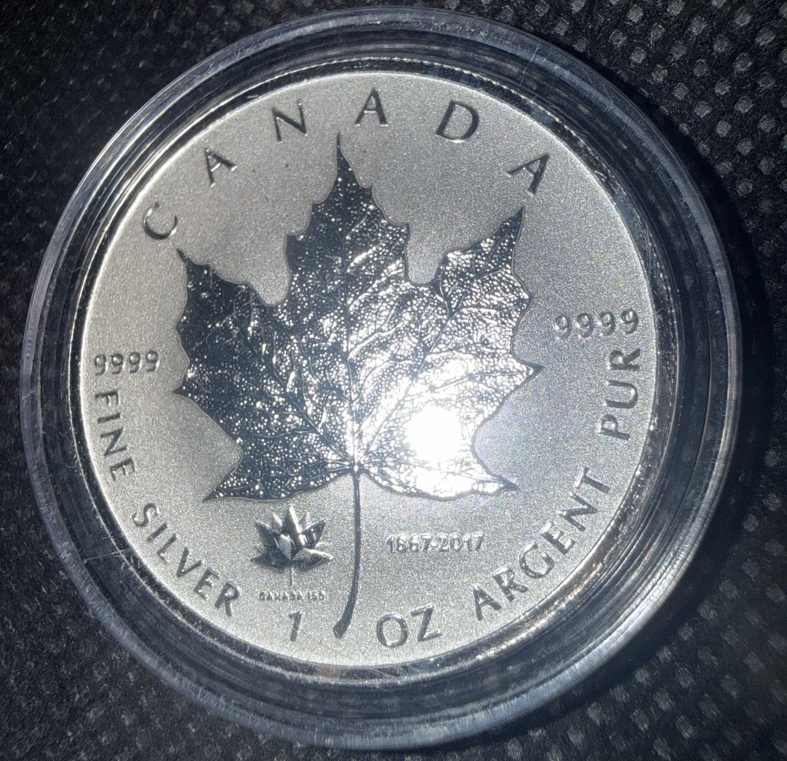 ⭐️2017 Elizabeth II Canada $5 Pure Silver Reverse Proof Coin Lustrous⭐️