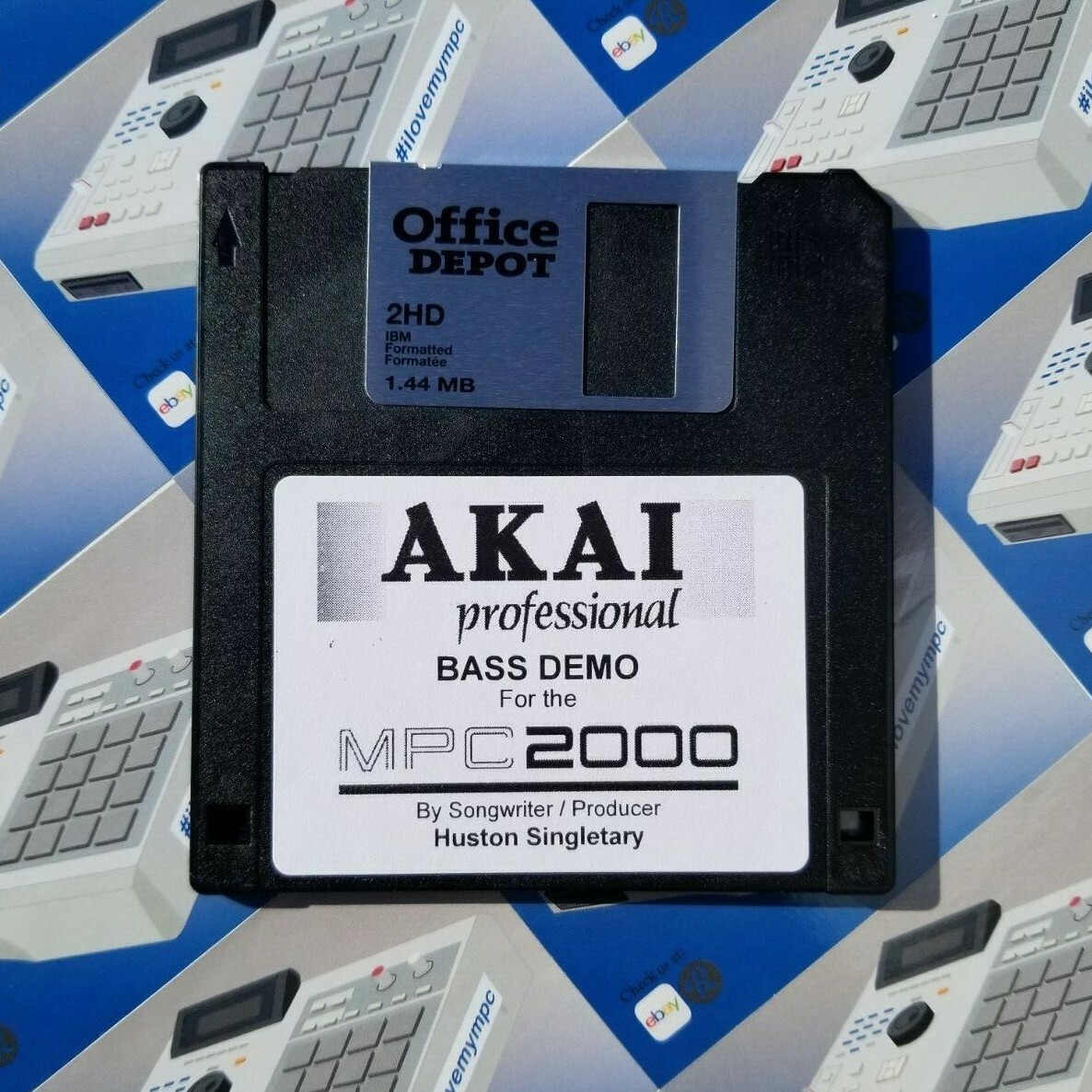 Akai MPC2000 Song DEMO 4 DISKS Drum Kit Sample Pack Floppy Disk Sounds