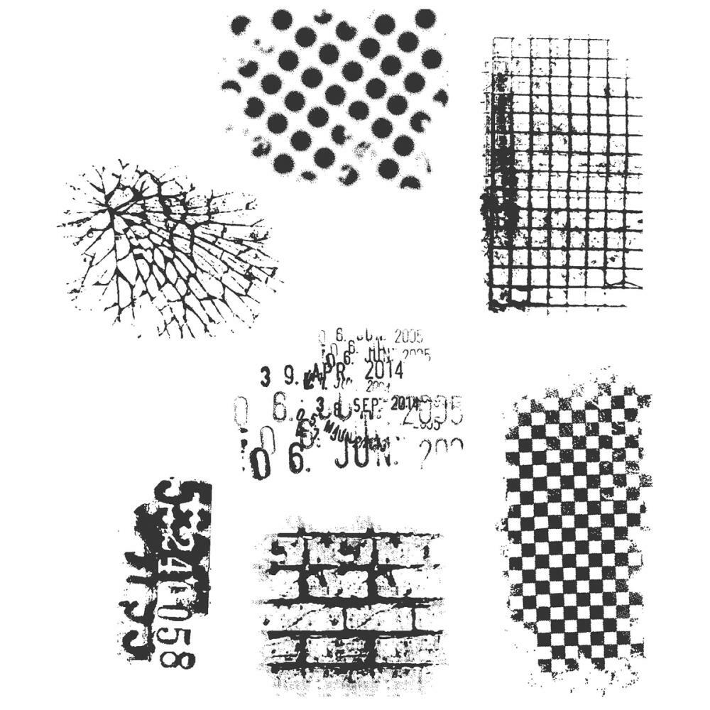 NEW Tim Holtz Stampers Anonymous "ULTIMATE GRUNGE" Rubber Cling Stamp Set