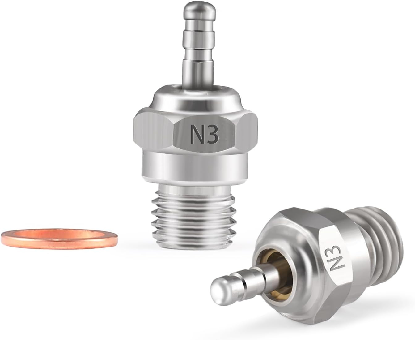 N3 Hot Spark Glow Plug for RC Nitro Engines Car Truck Buggy Pack of 5, Spark Plu