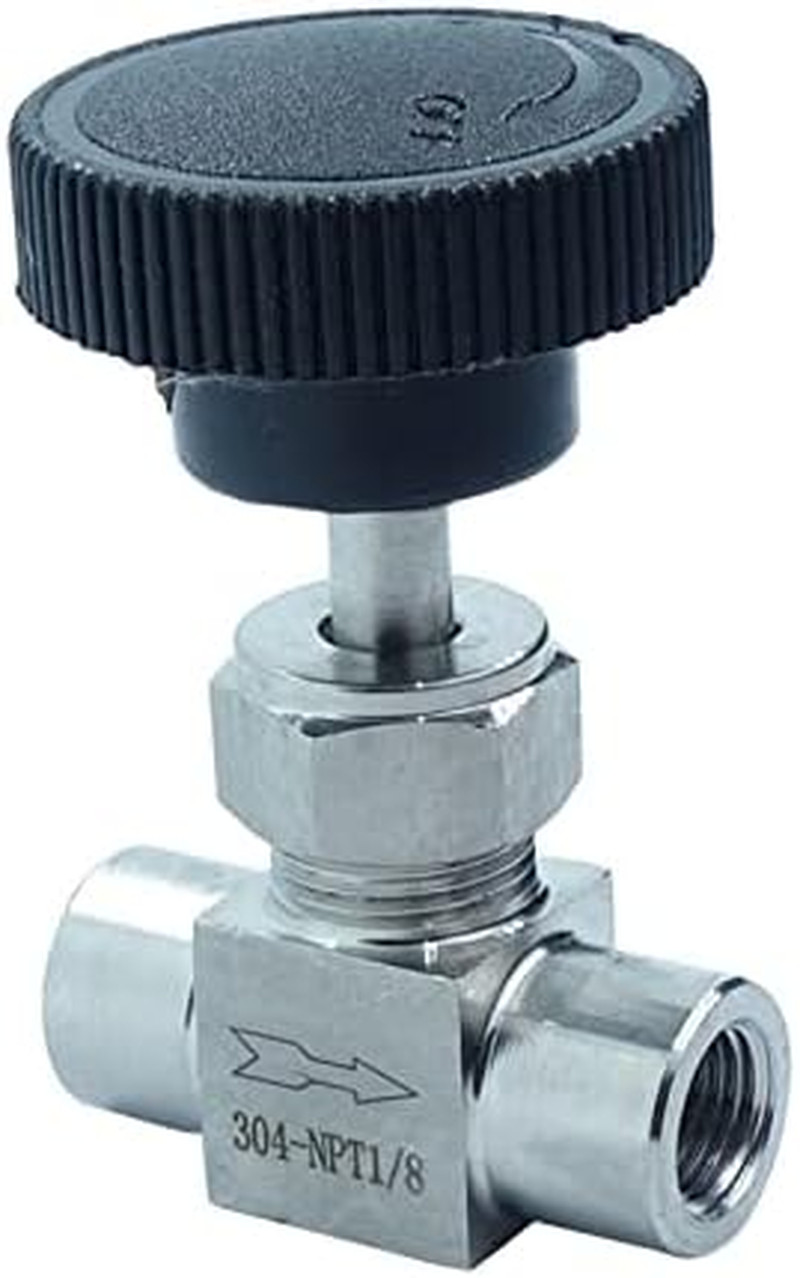 Stainless Steel 304 Instrument Gas Needle Valve 1/8 NPT Female 1000 Psi