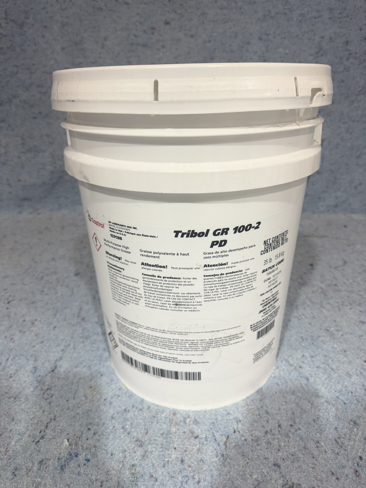 Castrol Tribol Gr 100-2 Pd Lithium Grease 35 lb pail