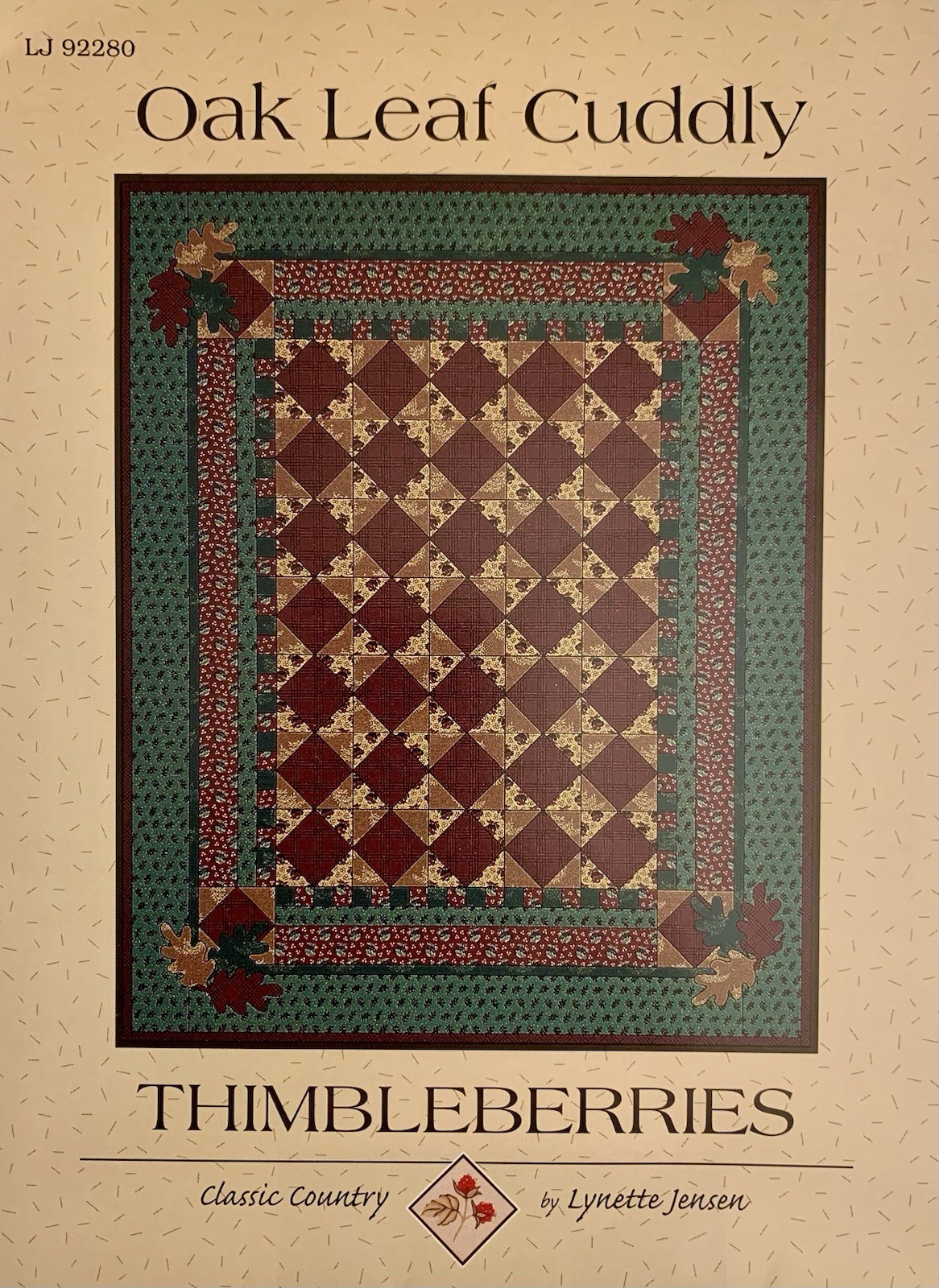 Oak Leaf Quilt Pattern LJ 92280 Lynette Jensen 66 X 82 Thimbleberries