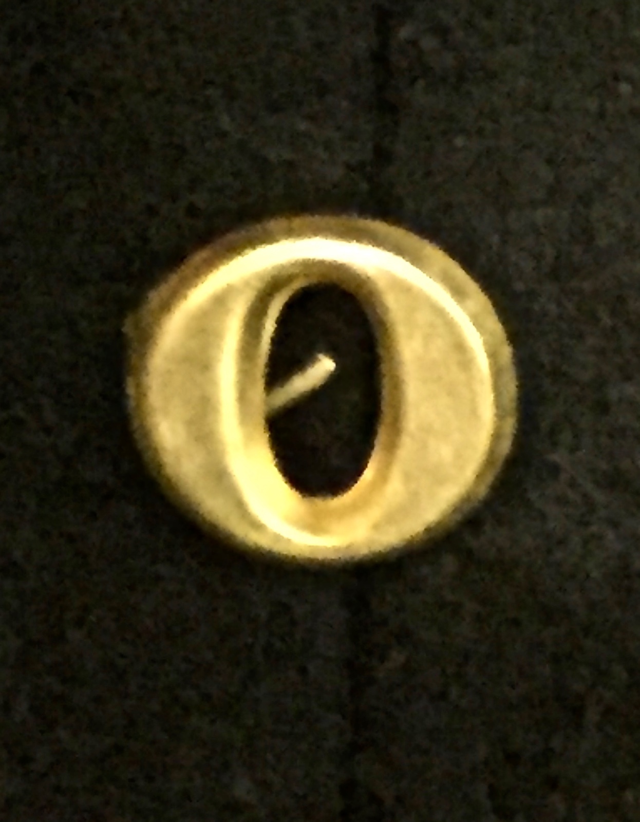 Civil War - Indian Wars, Brass Number "0" for Forage Cap or Kepi, Reproduction