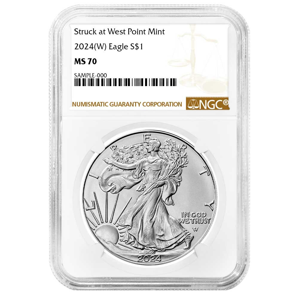 Presale - 2024 (W) $1 American Silver Eagle NGC MS70 Brown Label