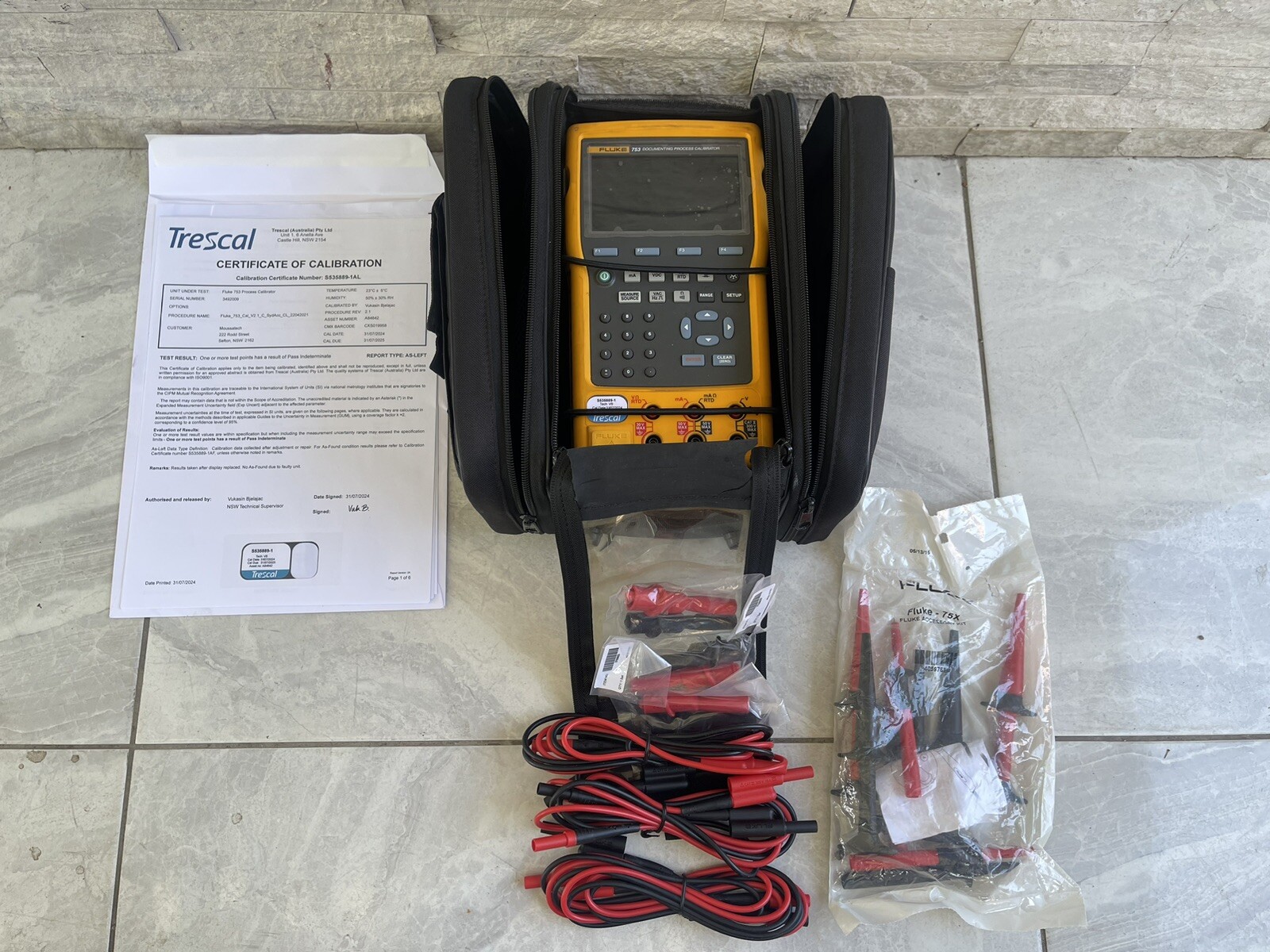 Fluke 753 Documenting Process Calibrator With Current Calibration Certificate