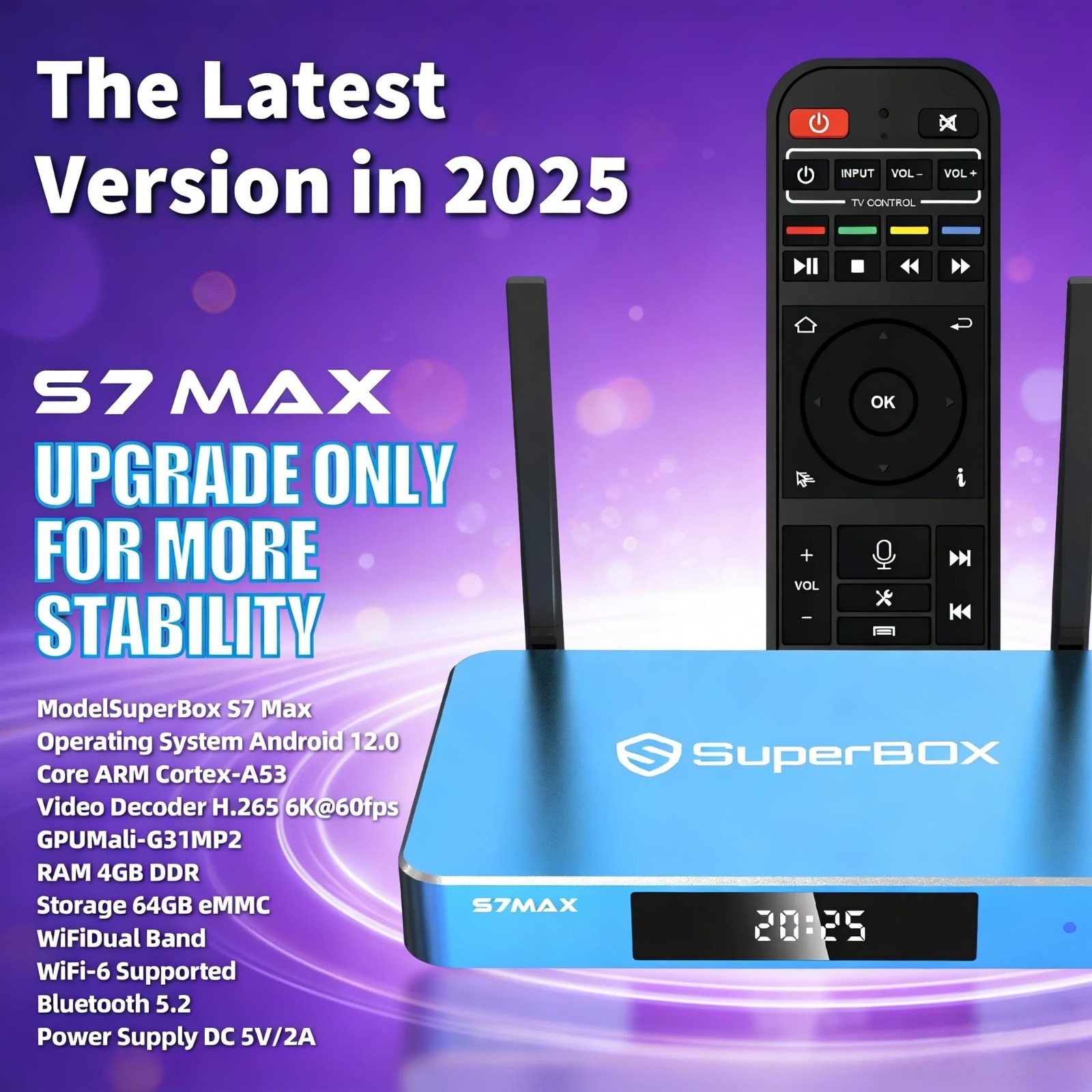 SuperBox S7 Max Smart TV Box Media Player HD Streaming Box Latest Version