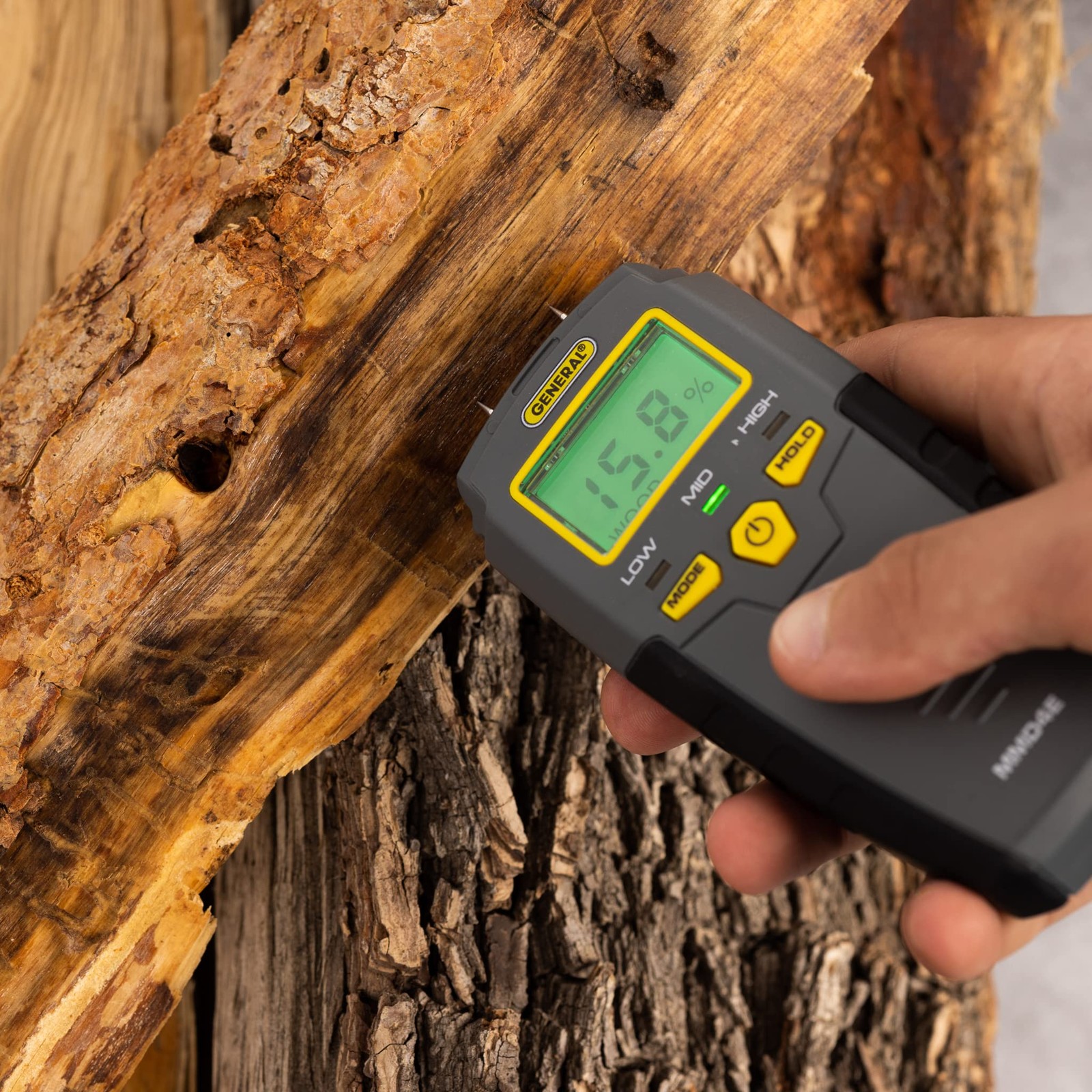 General Tools MMD4E Digital Moisture Meter, Water Leak Pin Type, Gray