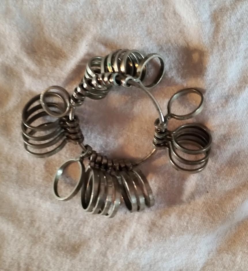 SET OF 25 METAL RING SIZERS U.S. STANDARD #1 - 13