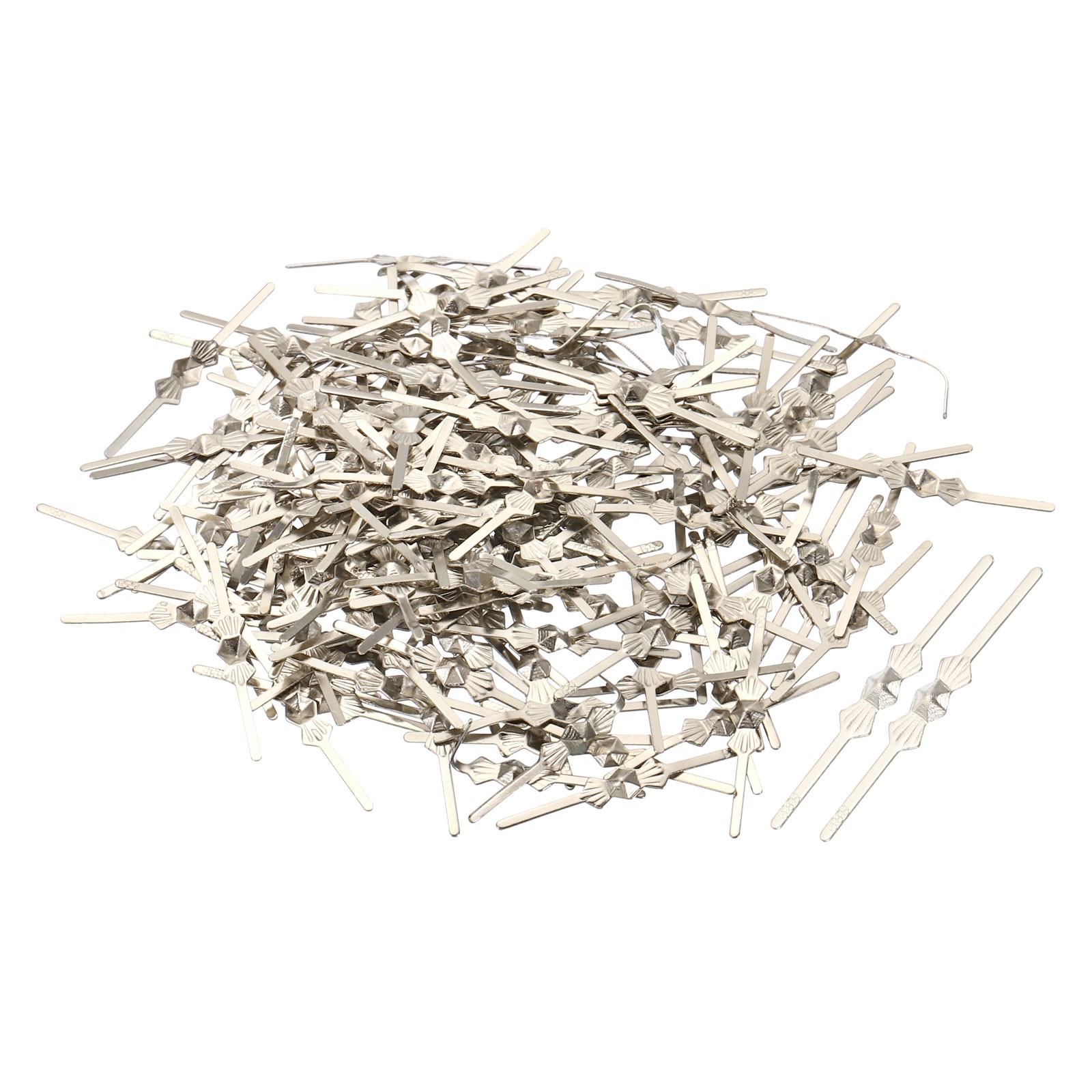 200Pcs 25mm/1" Length Chandelier Connector Clip Chandelier Bowtie Pin Silver