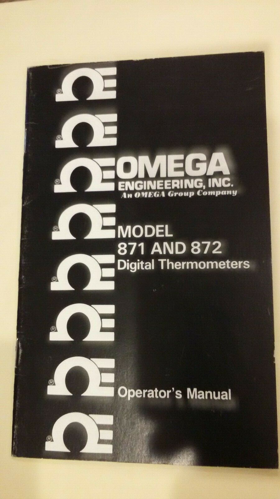 Omega Model 871 872 Digital Thermometer Instruction Operator's Manual schematic