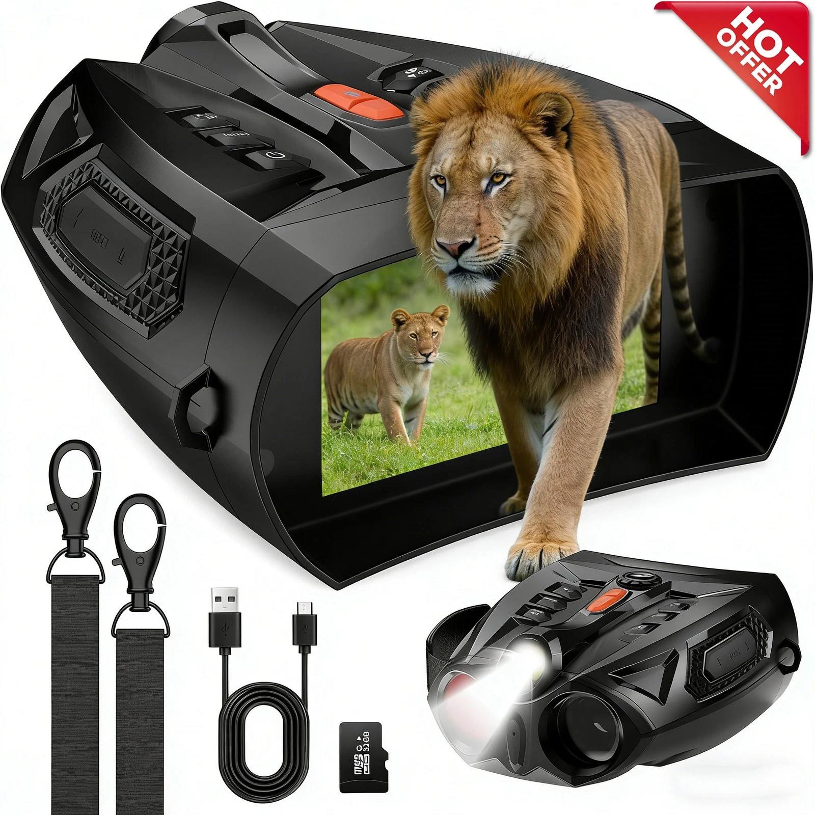 Night Vision Googles Infrared Digital Binoculars For Total Darkness Surveillance