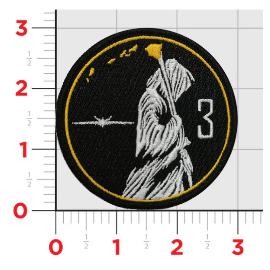 MARINE CORPS VMU-3 PHANTOMS HAWAII REAPER EMBROIDERED PATCH WITH HOOK & LOOP