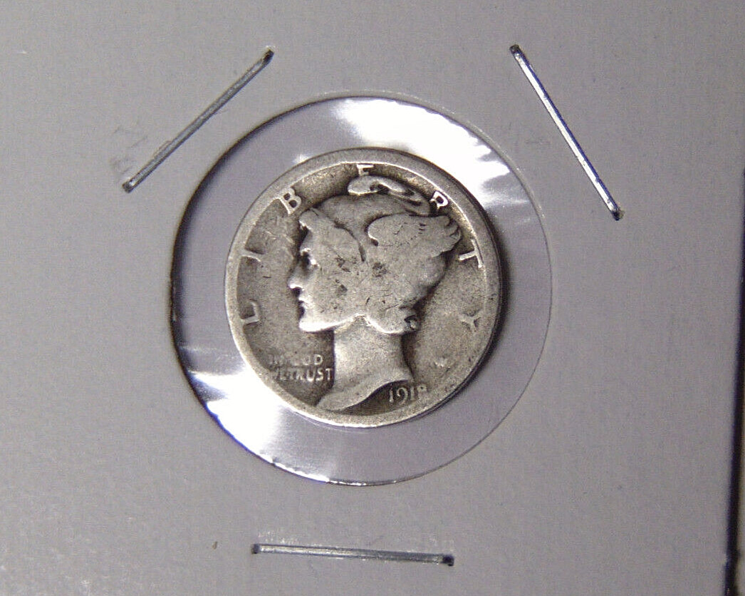 1918-P Mercury Silver Dime Circulated Philadelphia Mint (91922)