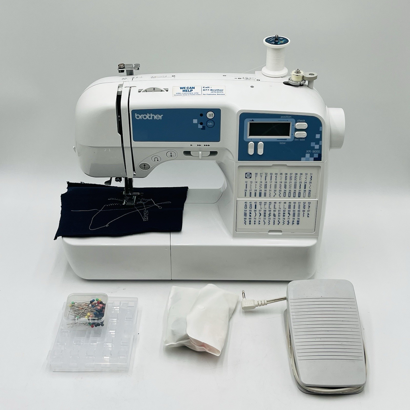 Brother XR9000 Computerized Sewing Machine LCD 80 Stitches With Case & Pedal