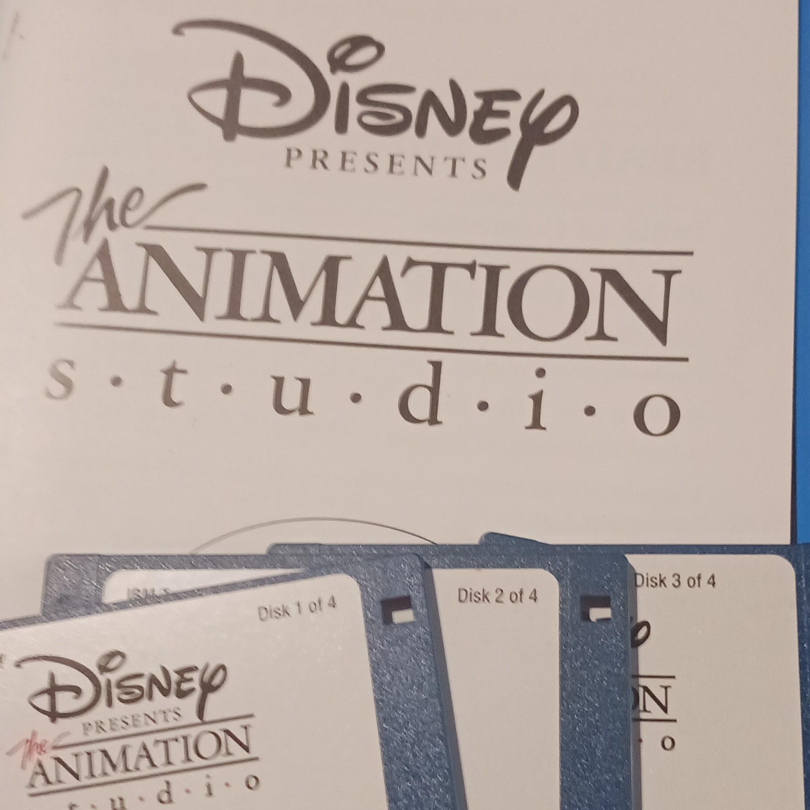 Disney The Animation Studio Animation Software 3.5" Floppy Disk Set 4 Disks