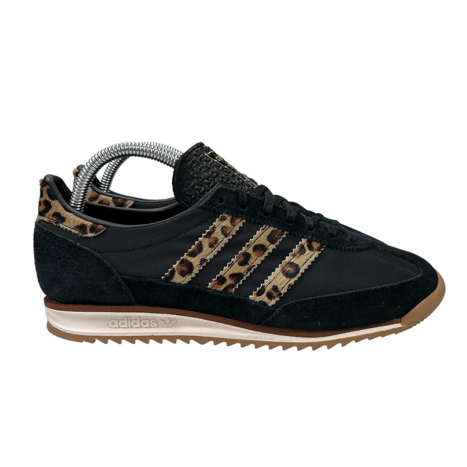 Adidas SL 72 OG Black Gum Leopard Print Shoes JR1640 Women's Size 6 - 9.5