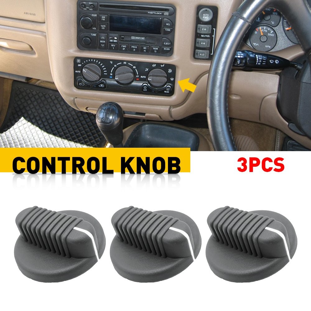 3 PCS Air Conditioner AC Climate Heater Control Knob For 1998 - 2004 Chevy S-10