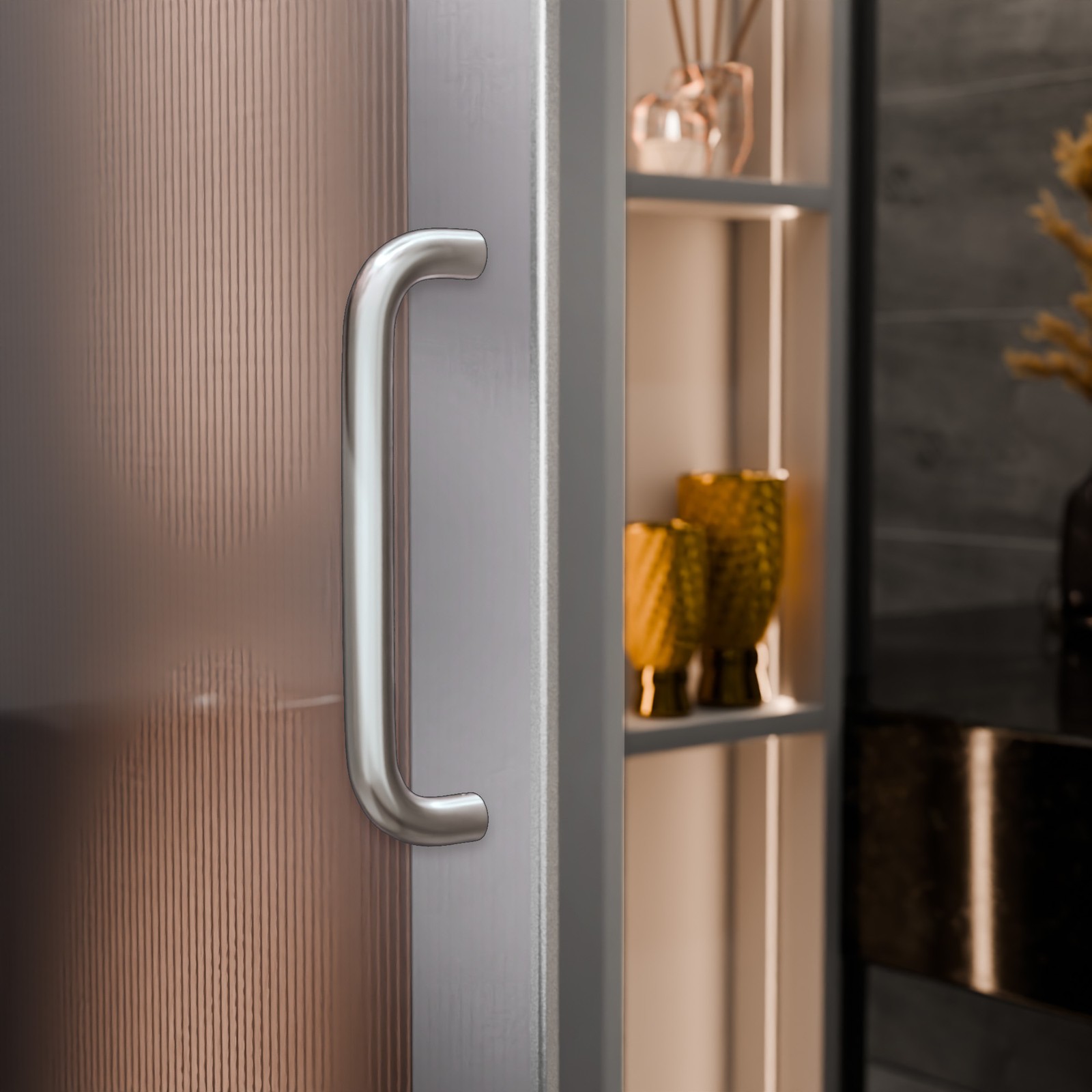 Brixwell Solid Pull Handle 11" Length 10" CTC Brushed Stainless Steel Finish