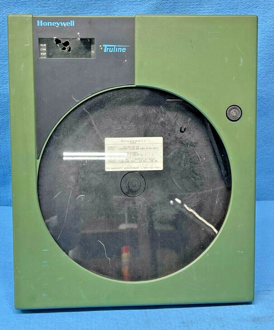 HONEYWELL CHART RECORDER, DR450T-1110-00-000-0-PW-0111, 120/240VAC, 60HZ, 20 VA