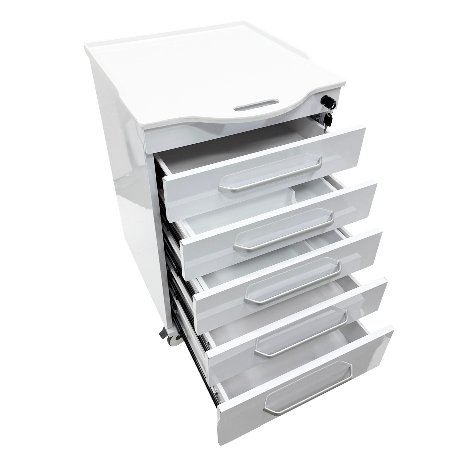 5-Layer Mobile Lab Storage Cabinet Bedside Table for Office Organization Utility
