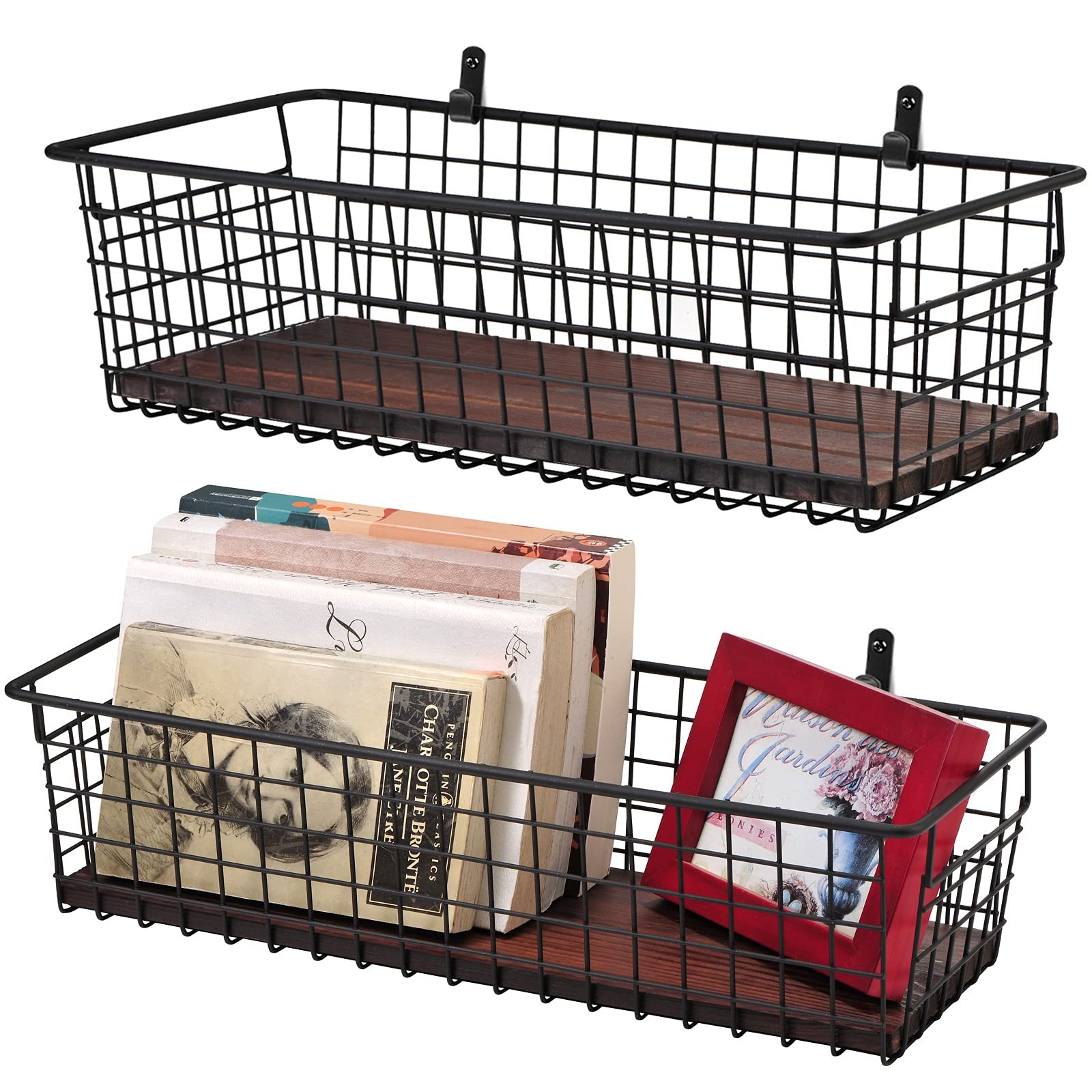 SheeChung 2 Set [Extra Large] Portable Metal 6.3D x 16.5W x 3.5H in, black