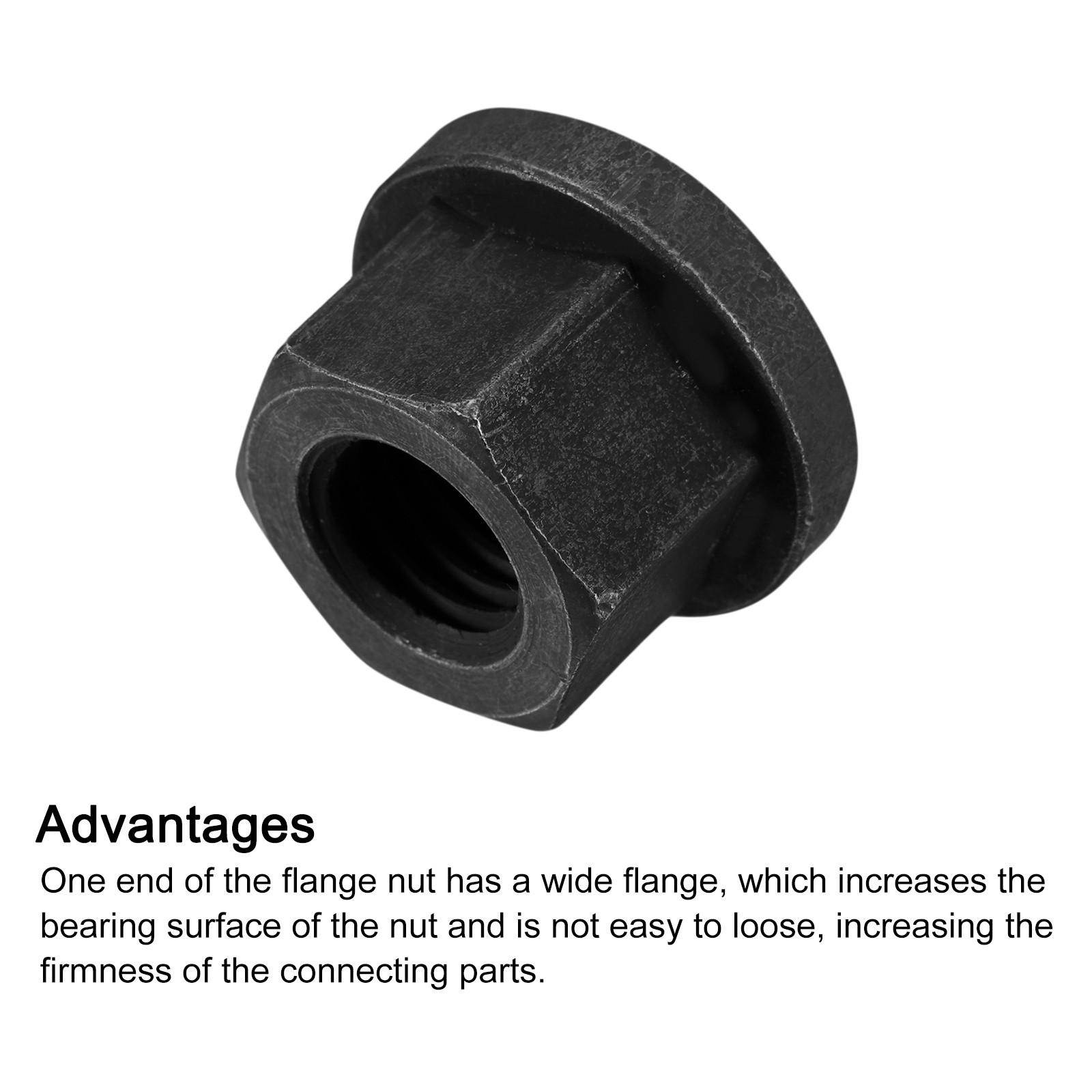 5Pcs 5/8-11 Flange Hex Nuts Grade 10.9 Black Oxide