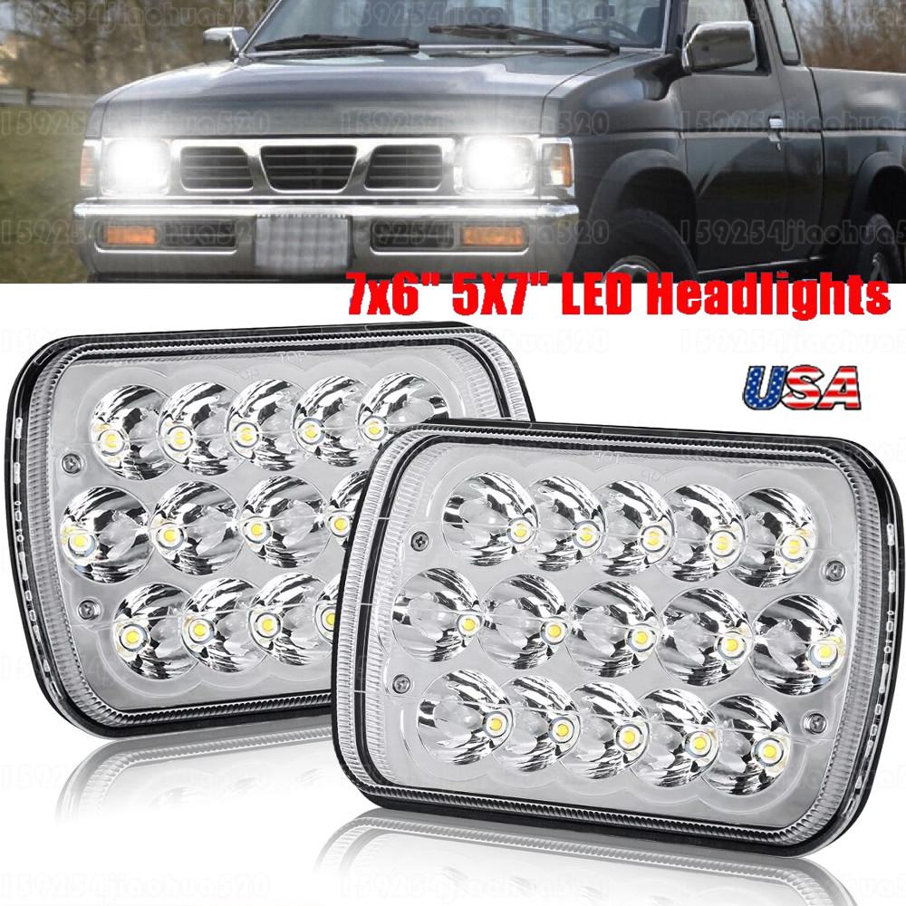 For Nissan Pickup Hardbody D21 2SETS NEW 7x6" LED Headlights DRL High/Low Beam