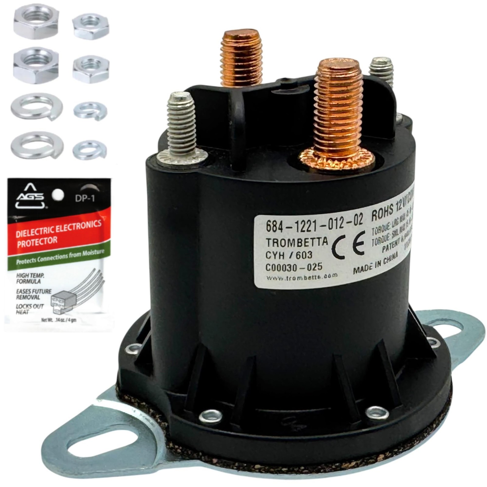 Genuine OEM Trombetta 12V Motor Relay Solenoid Kit for Toro 114-3315, Western...