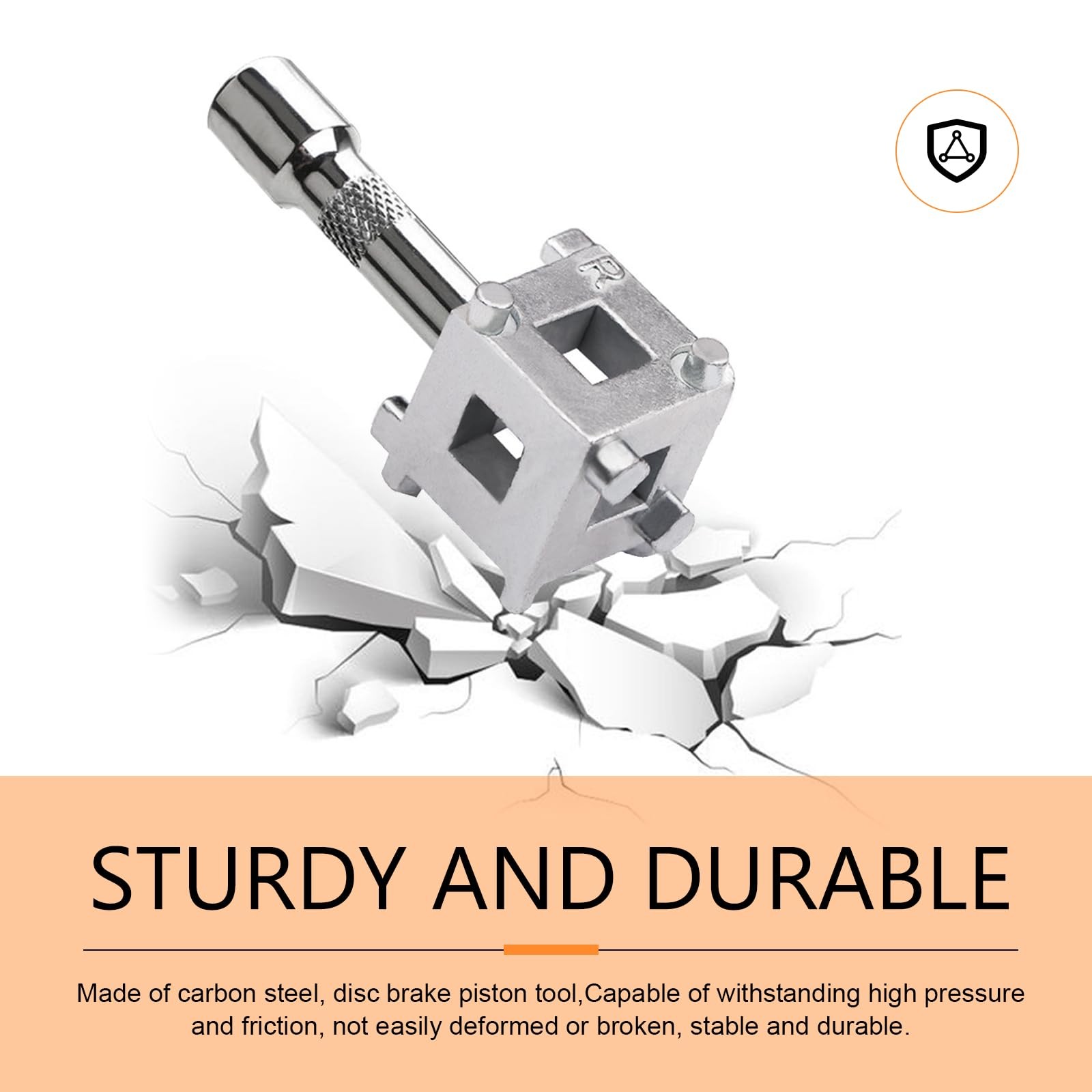 Bawkars Cube Brake Caliper Compression Tool, 3/8" Steel Car Rear Disc White
