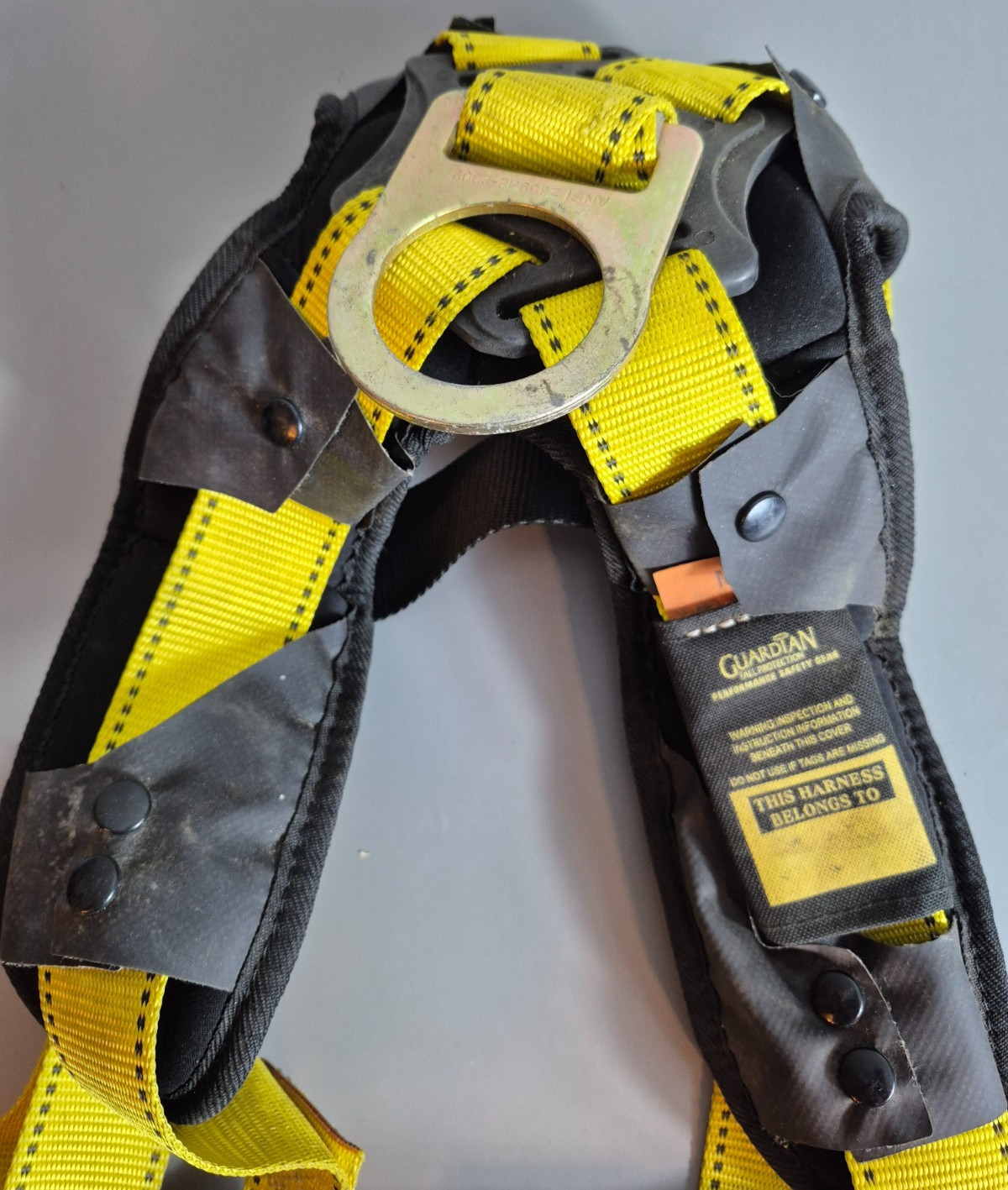 Guardian Fall Protection Roofing Safety Harness Medium Large Black Yellow