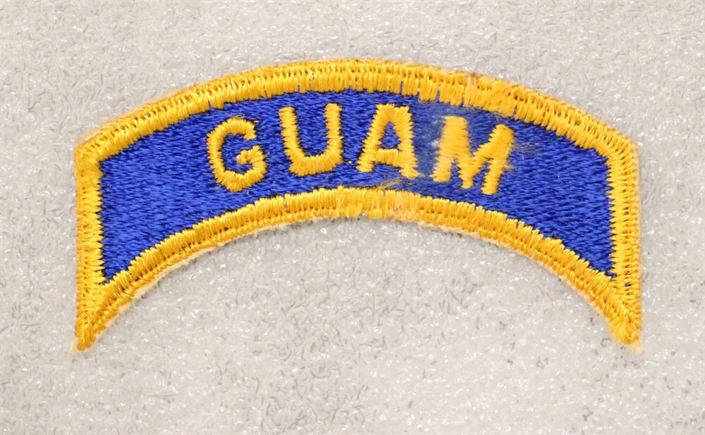 Army Patch: GUAM tab - yellow on blue w/yellow border