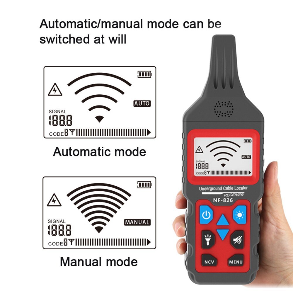 NF-826 Locator Wire Tracker Detection Wall Electrical Underground Cable Tester