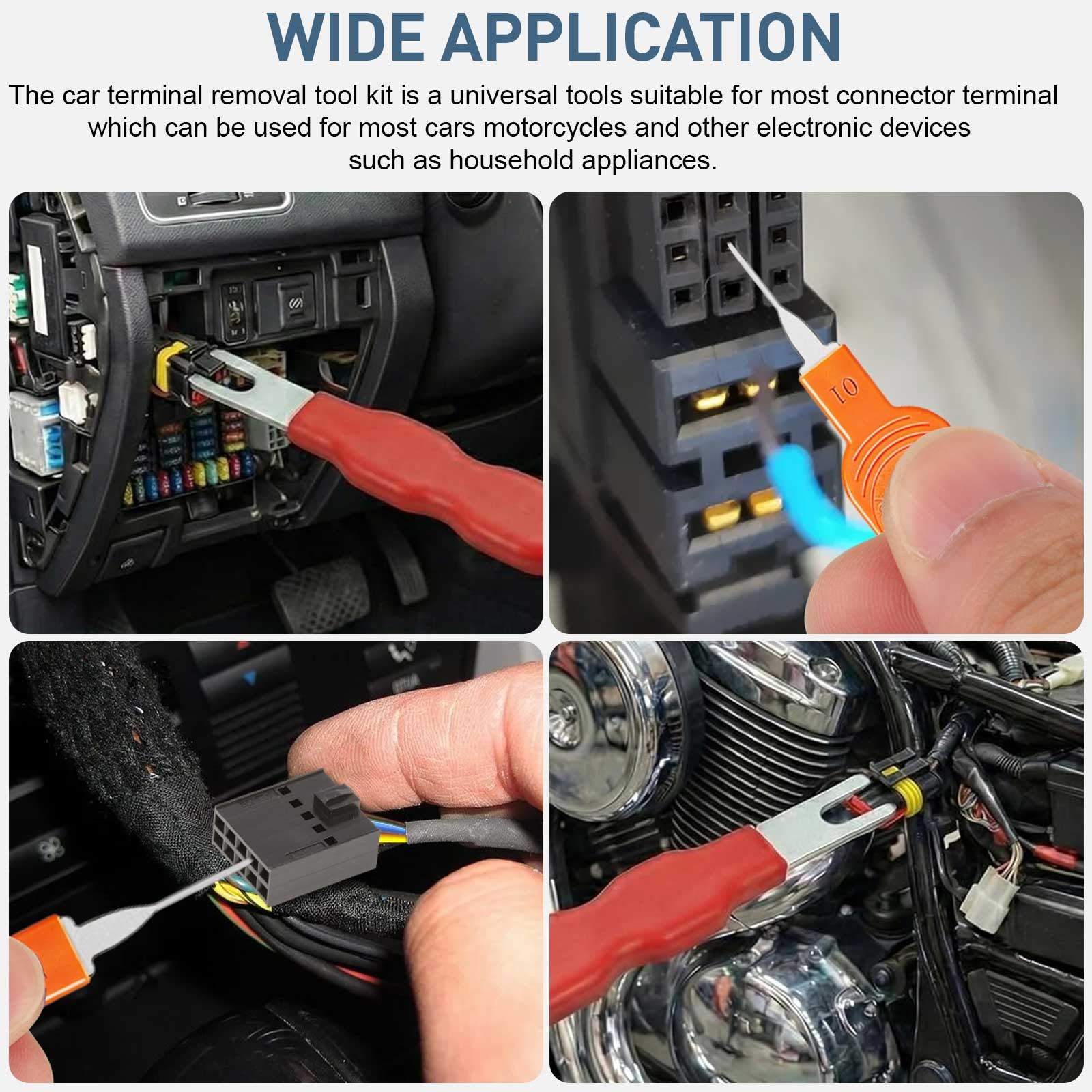 Auto Electrical Terminal Removal Tool Kit Connector Pin Extractor Depinning Set