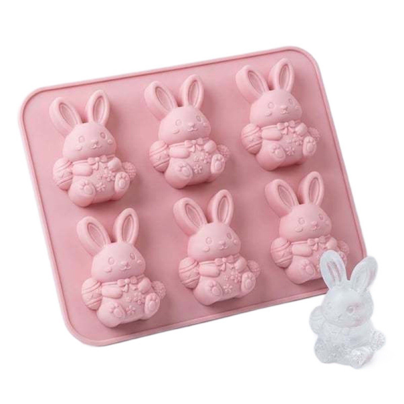 Easter Bunny Silicone Ice Cubes Mould Makes Clear Slow Melting Ice For Whiskey