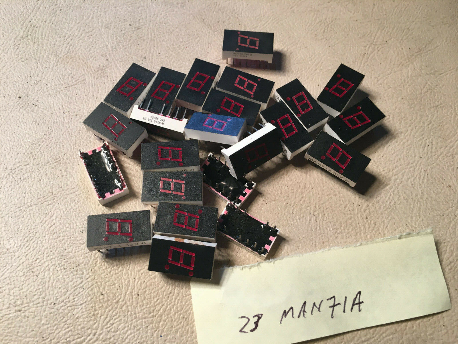 23 MAN71A Common Anode Red Led 7-Segment Displays