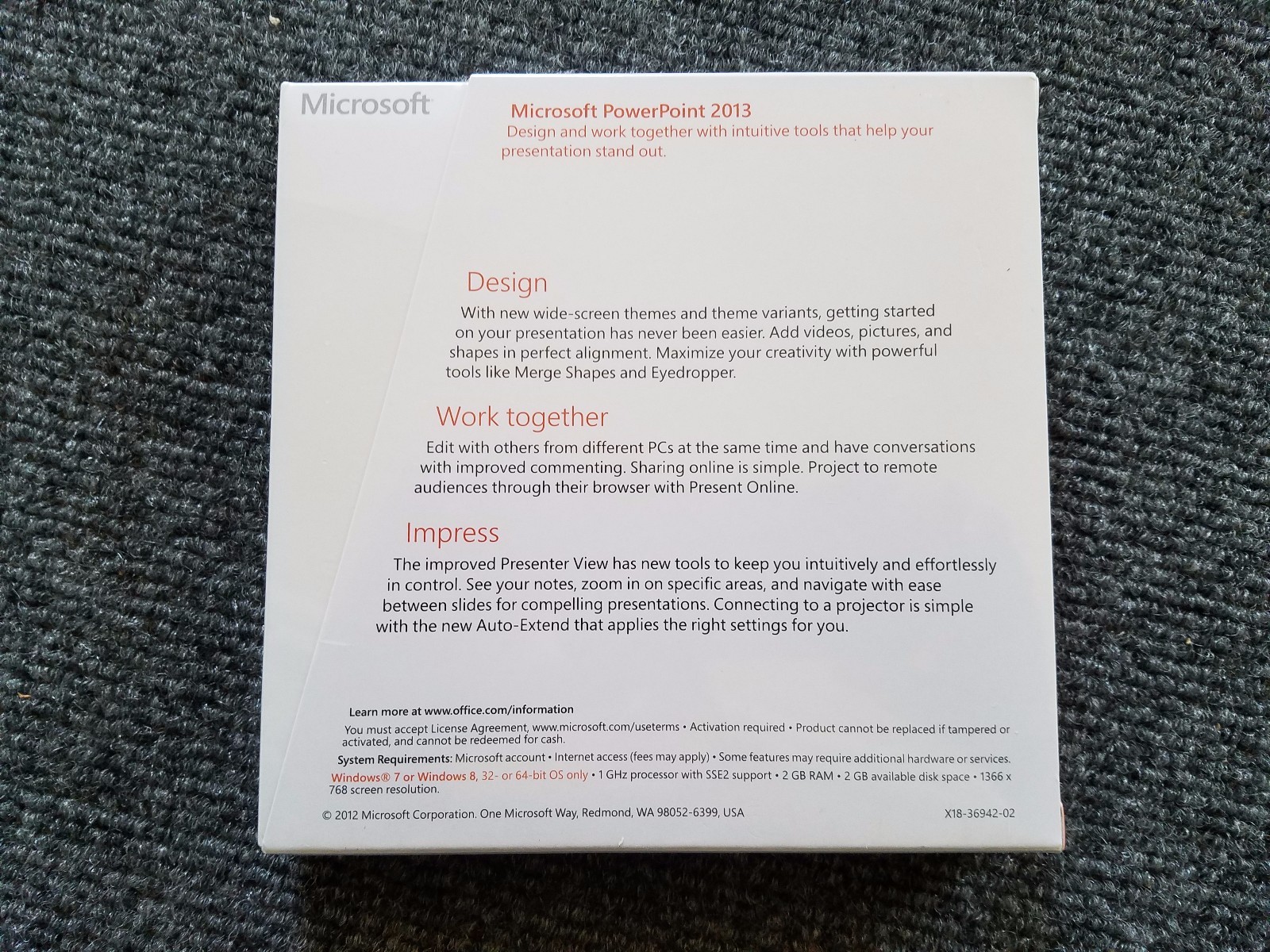 Microsoft Office 2013 PowerPoint Power Point Disc