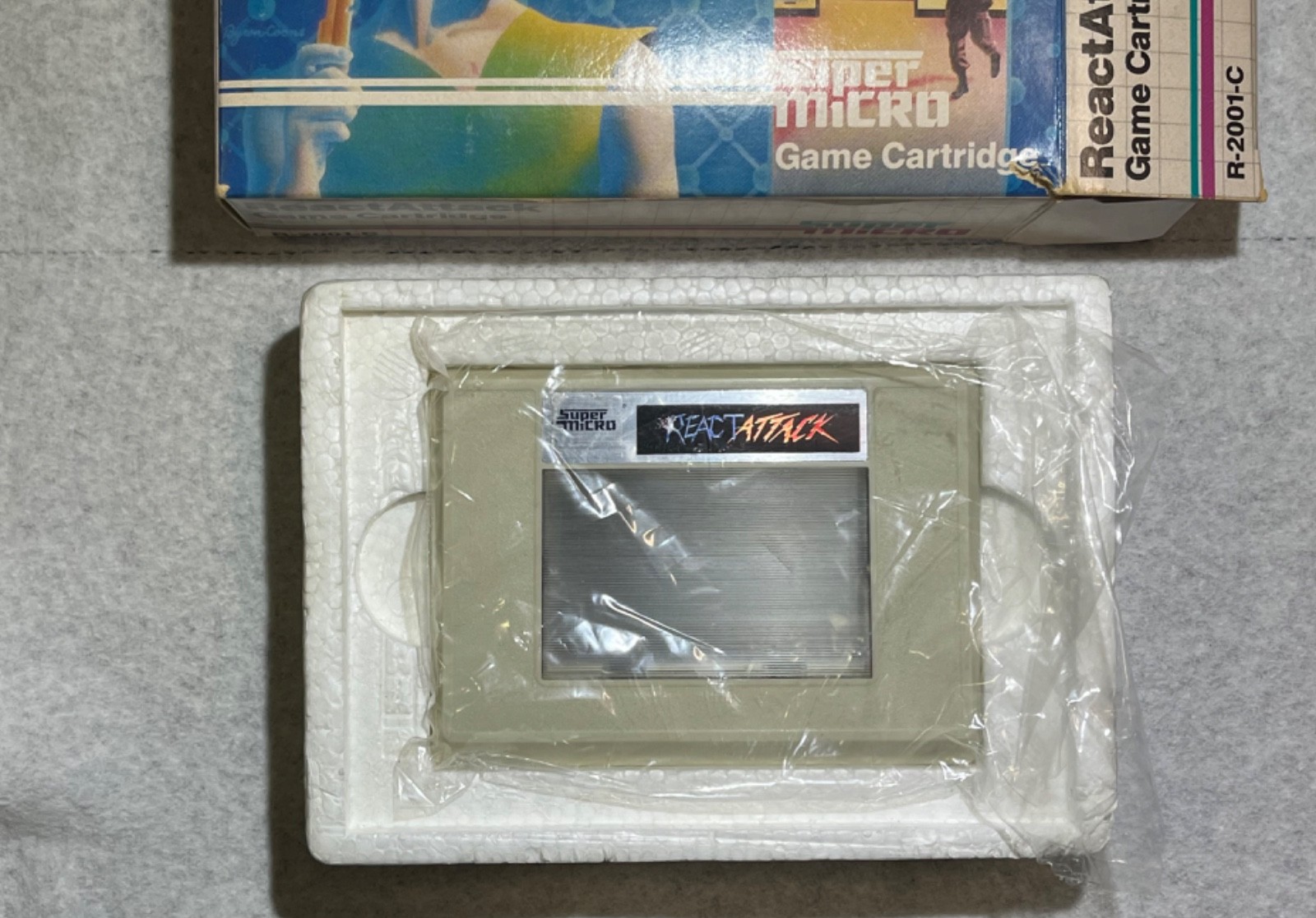 HTF 1983 Palmtex React Attack Home Computer Software Super Micro Cartridge Game