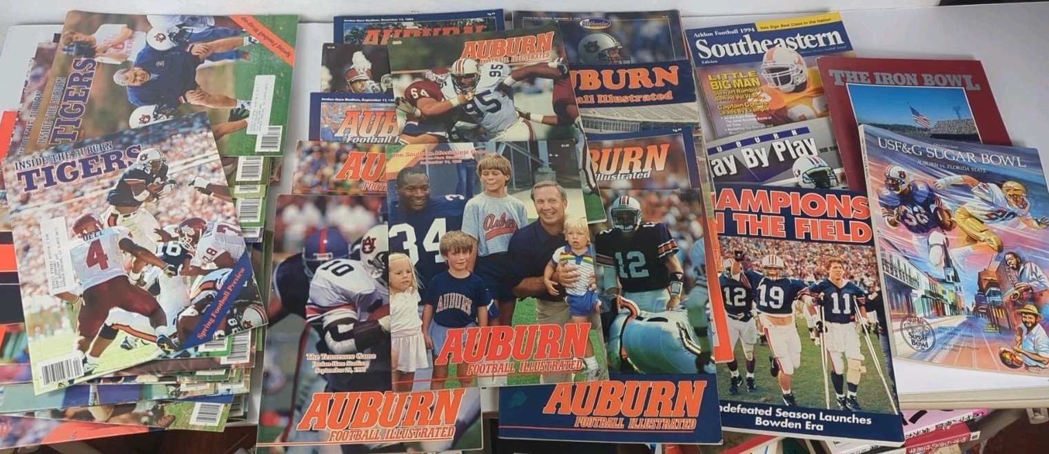Inside The Auburn Tigers, Auburn Football Illustrated & More 1980s-90s Magazines