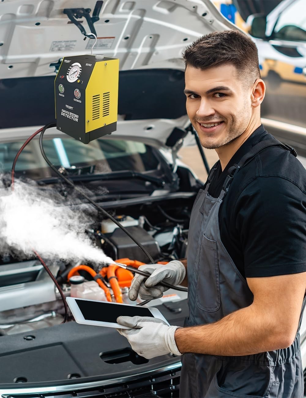 Compact Automotive Smoke Machine with Overheating Protection for Safe Use
