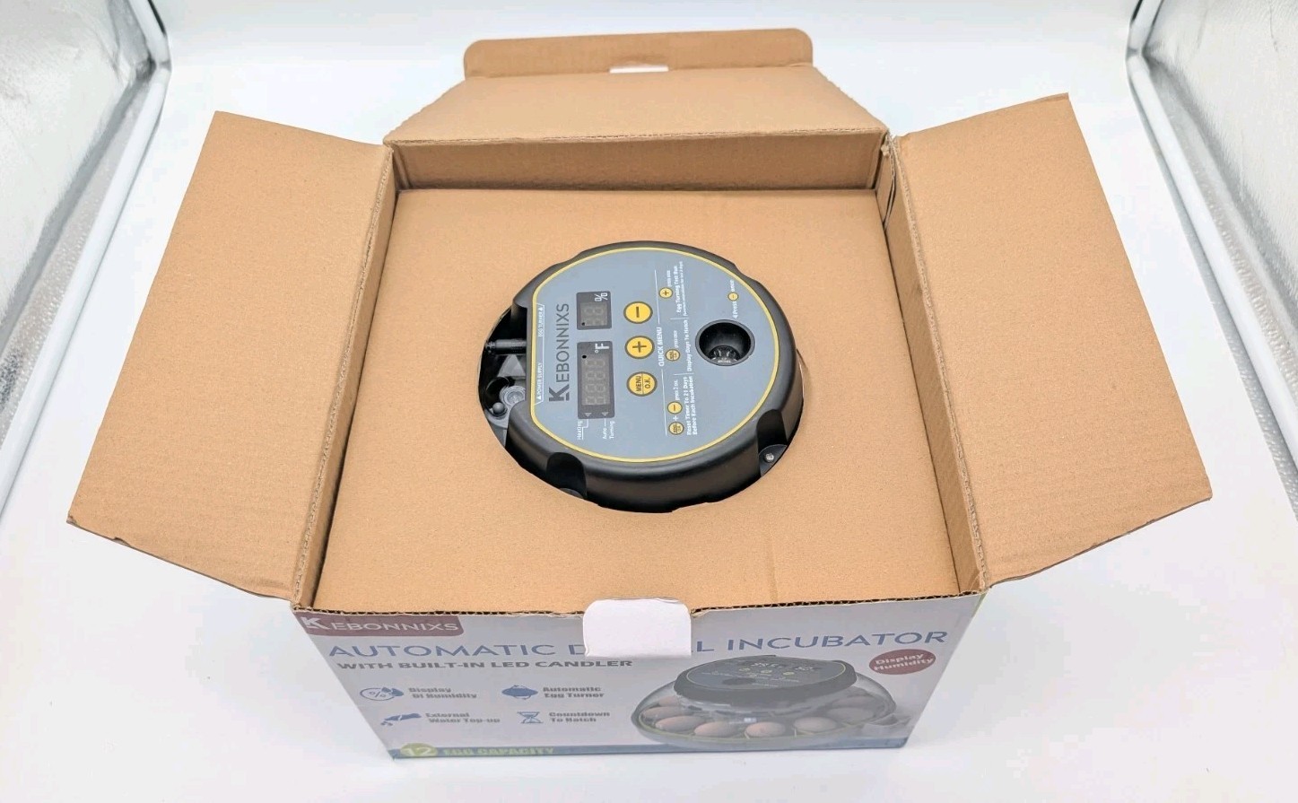 Kebonnixs 12 Egg Incubator Digital Temperature Controlled Automatic