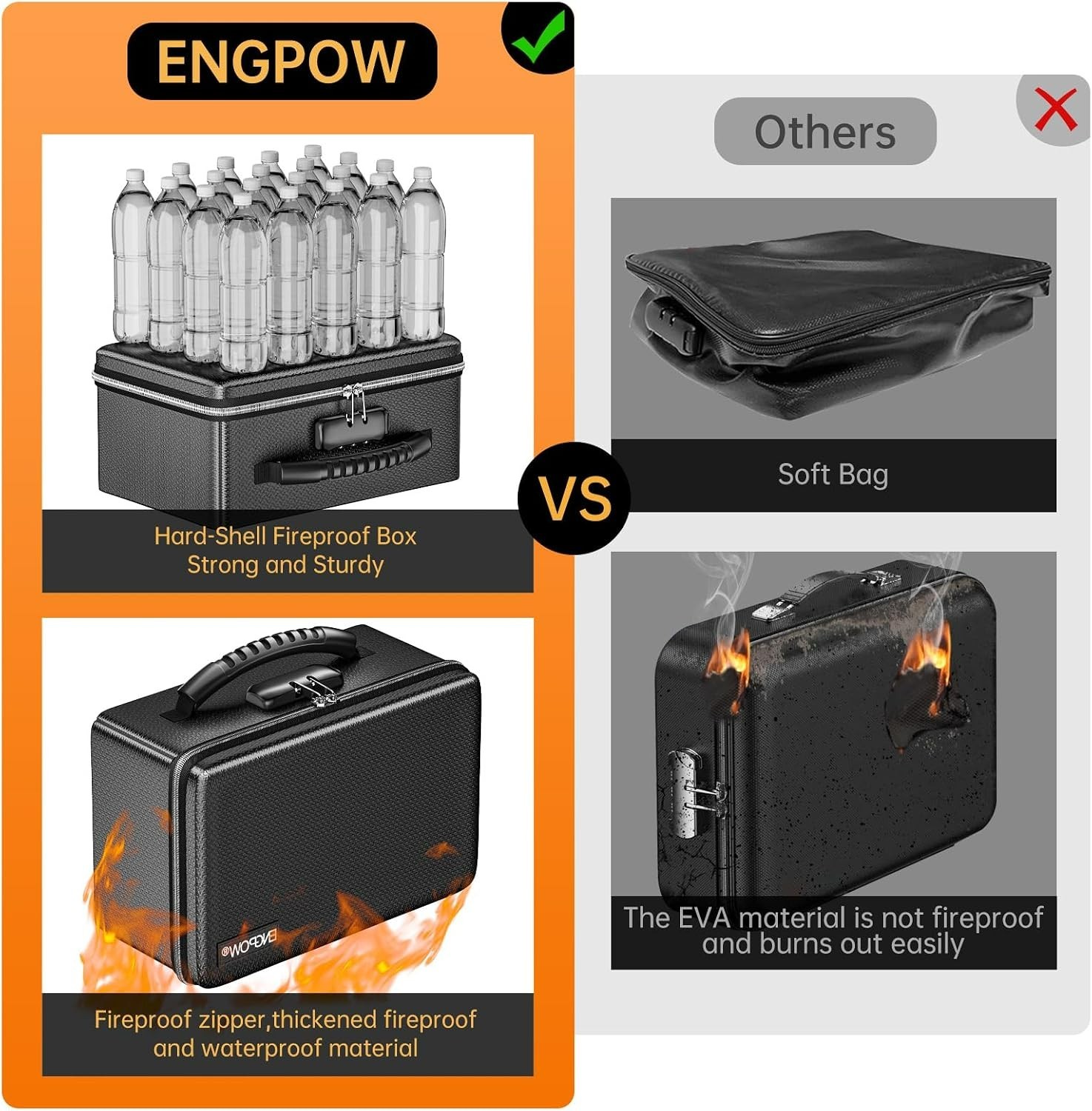 Innovative Fireproof Storage Box with Combination Lock - For A5 Documents & More