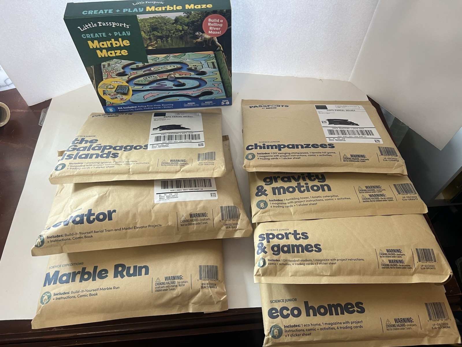 Little Passports Science Junior Lot Of 8 Original Pkg Homeschool Marble Run