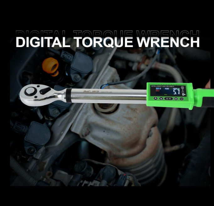 Herramienta torque digital 1/2" con aviso LED para reparación automotriz