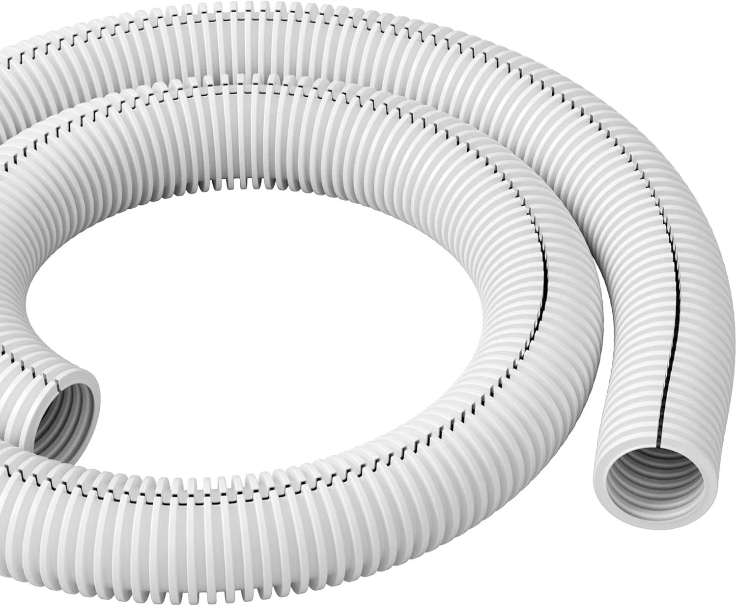 D-Line White 43In Cable Sleeve, Flexible Wire Protector Tubing, Split Electrical