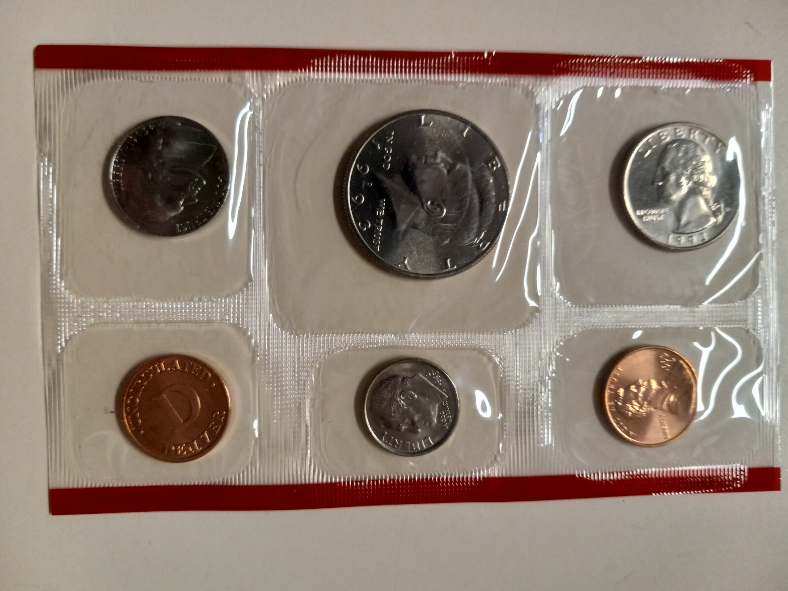 1993- Denver Mint Brilliant Uncirculated Set of 5 Coins