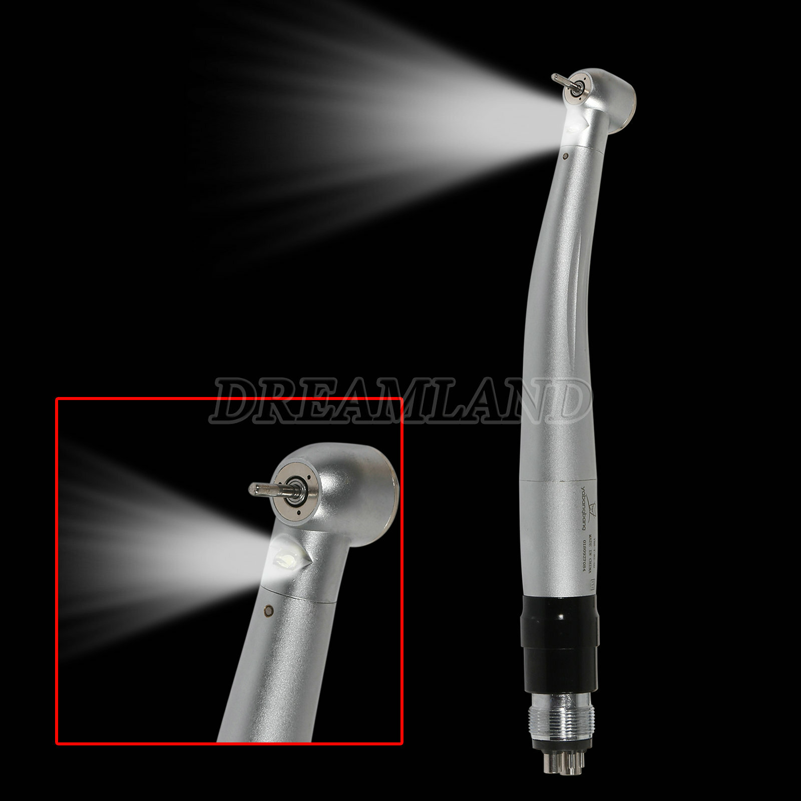 Dental E-generator LED High Speed Handpiece Steel & quick Coupler 4 Hole
