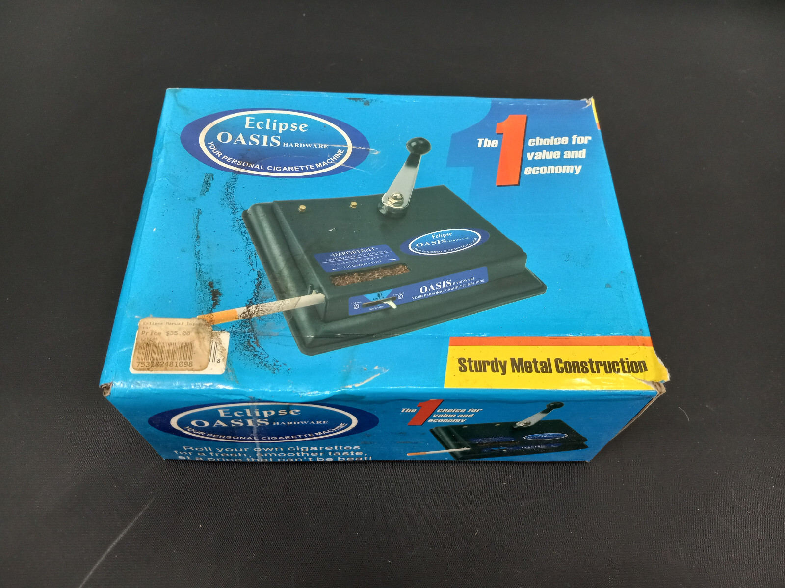 Eclipse Oasis Hardware Cigarette Tobacco Injector Roller Machine New Open Box