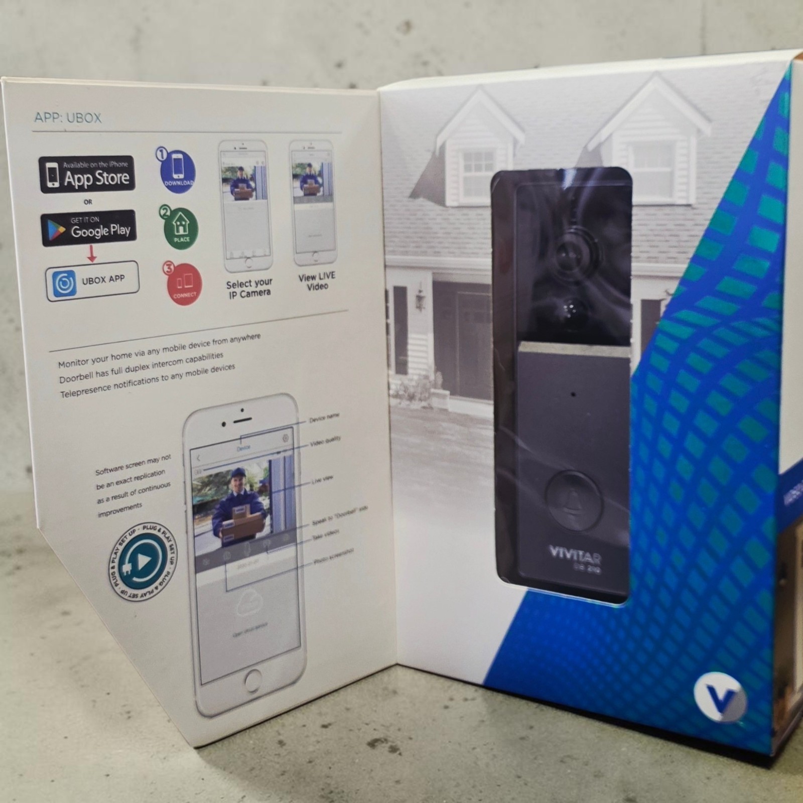 Vivitar Wireless Smart Security Video Doorbell Intercom Night Vision DB-210 New