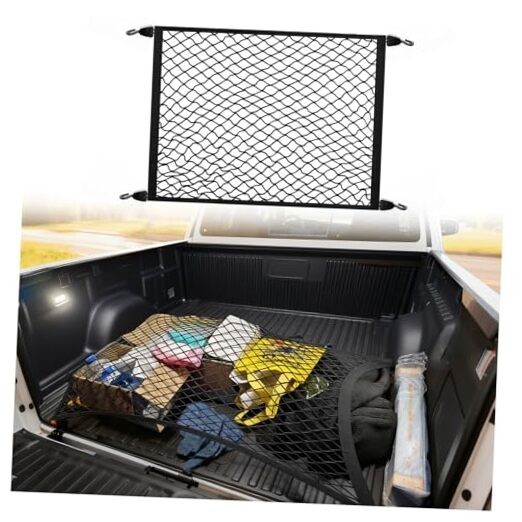 Highly Elastic Cargo Nets for SUV with 4 Hooks,32"x24" Stretch to 63"x47"